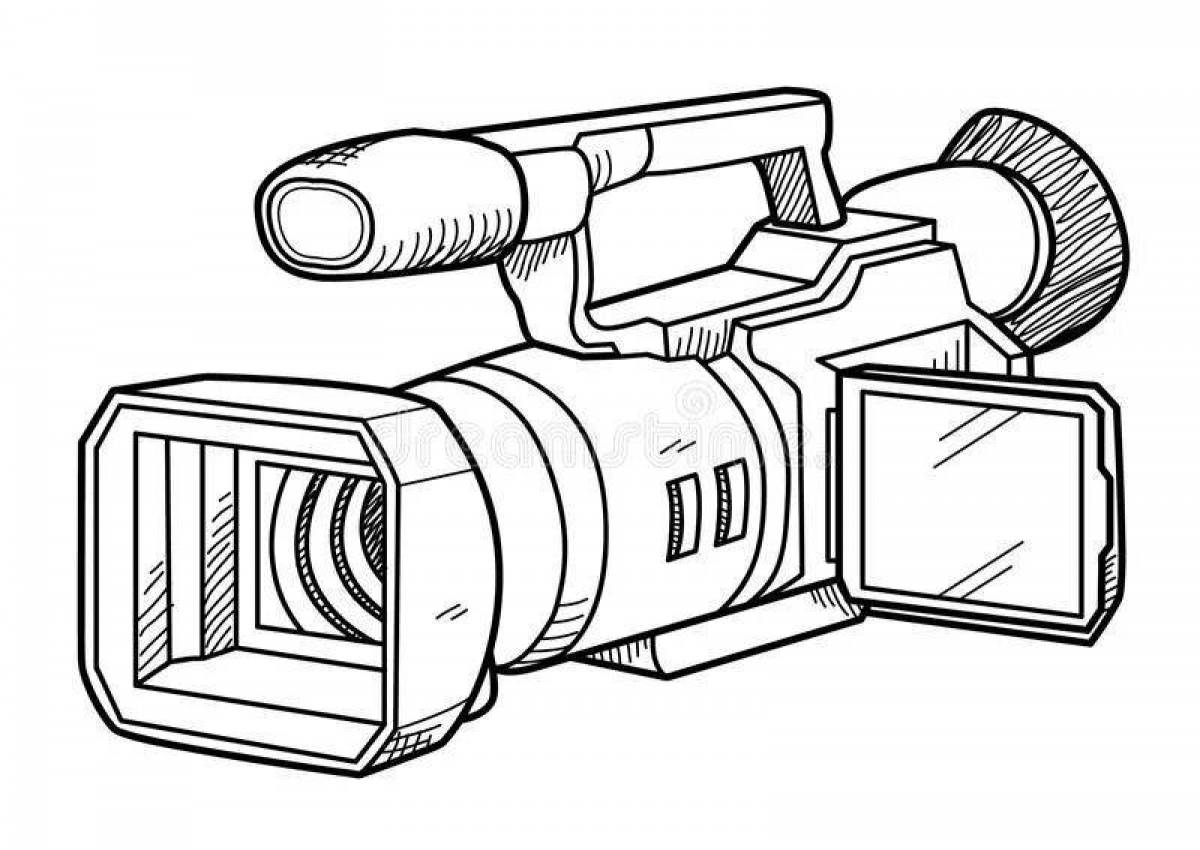 Photo Animated camera coloring page