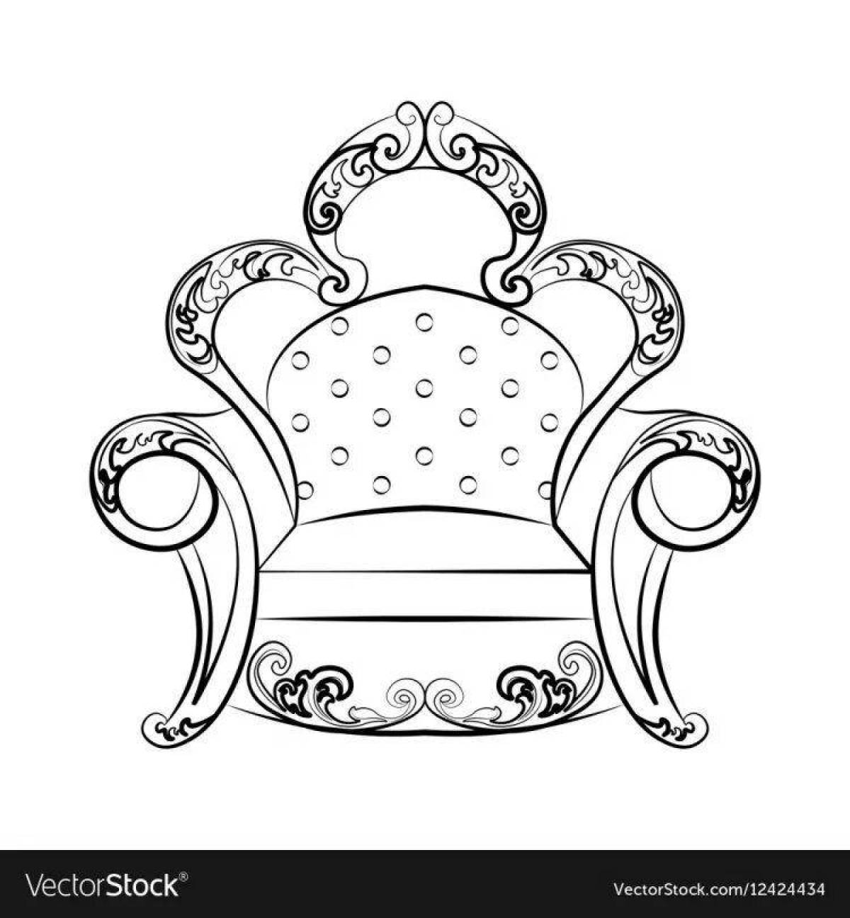 Раскраска великолепие трон