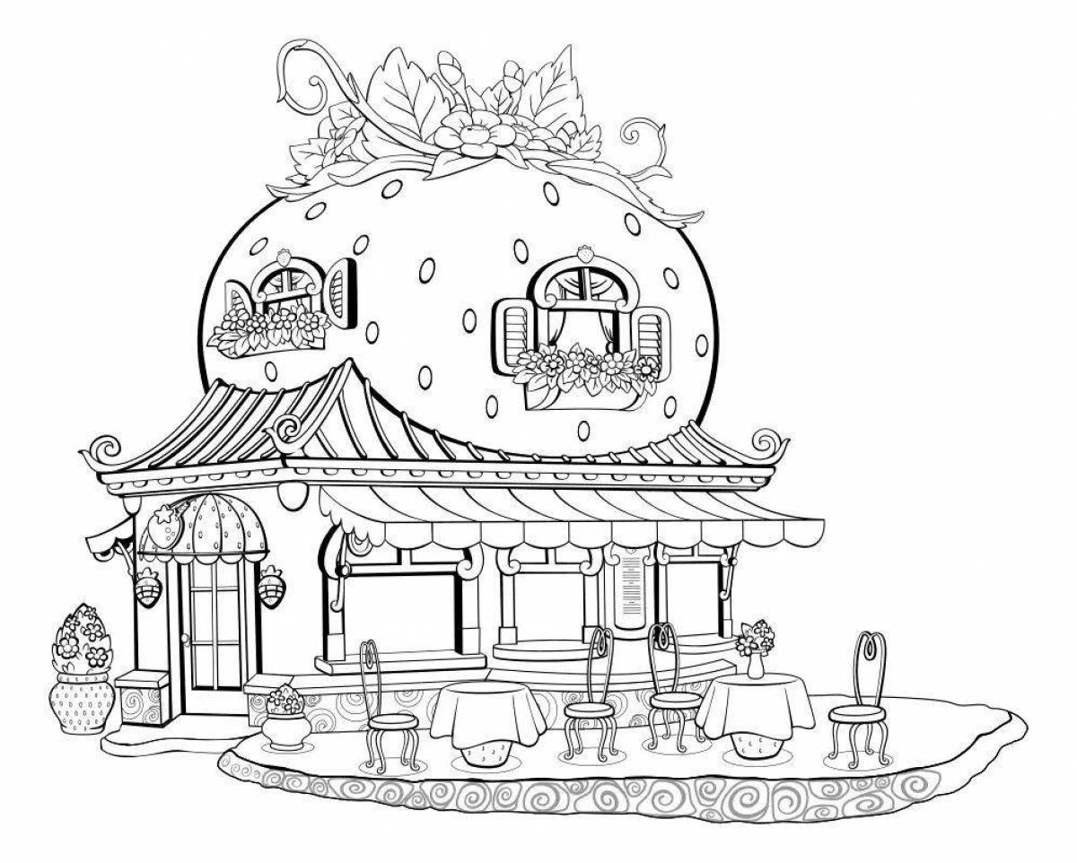 Coloring page fascinating restaurant