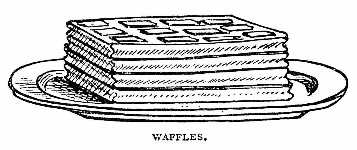 Fabulous waffle coloring book
