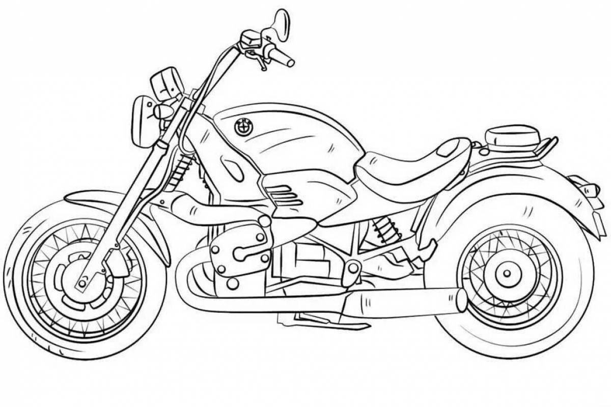 Coloring page wonderful moped