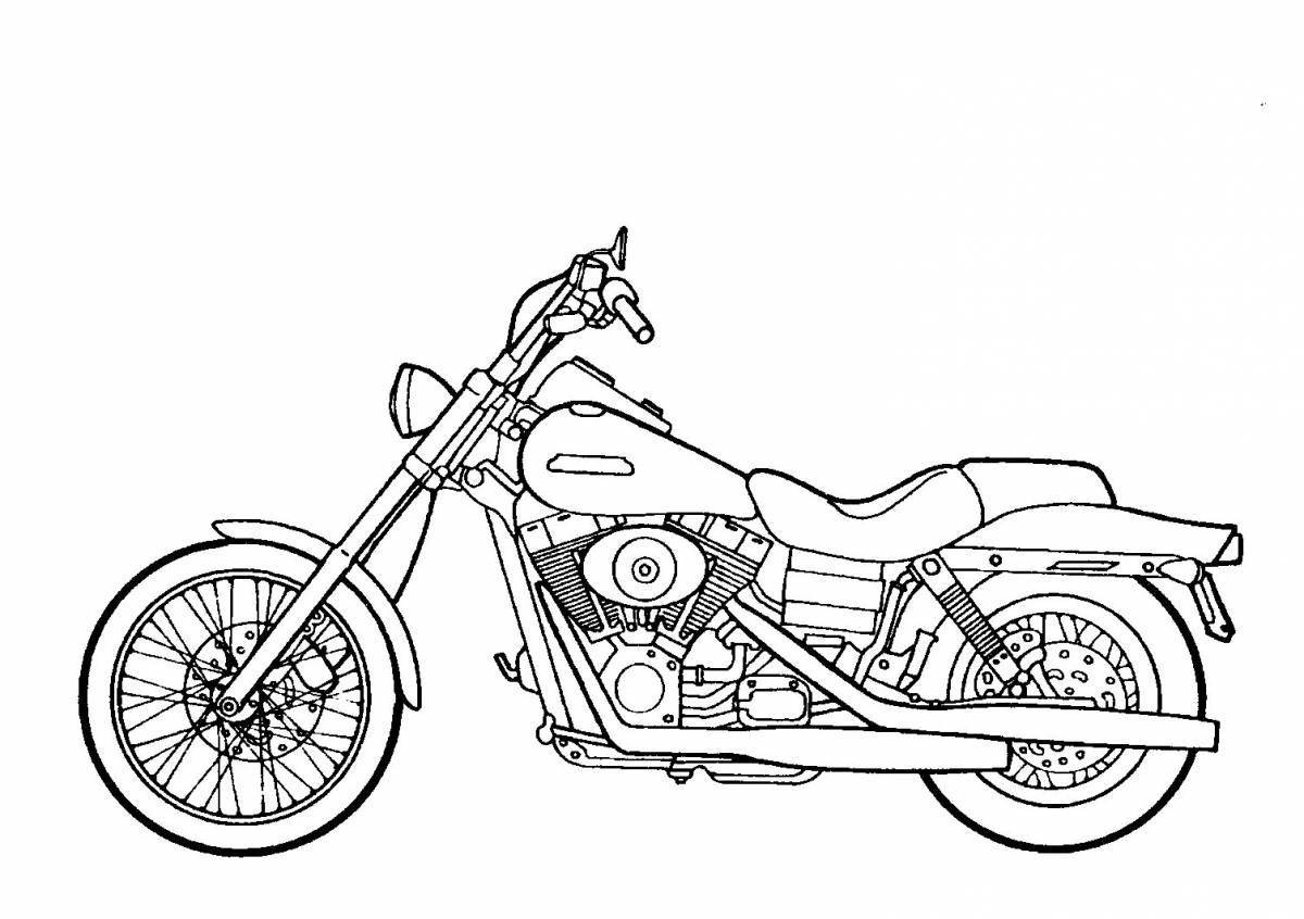 Dynamic moped coloring page