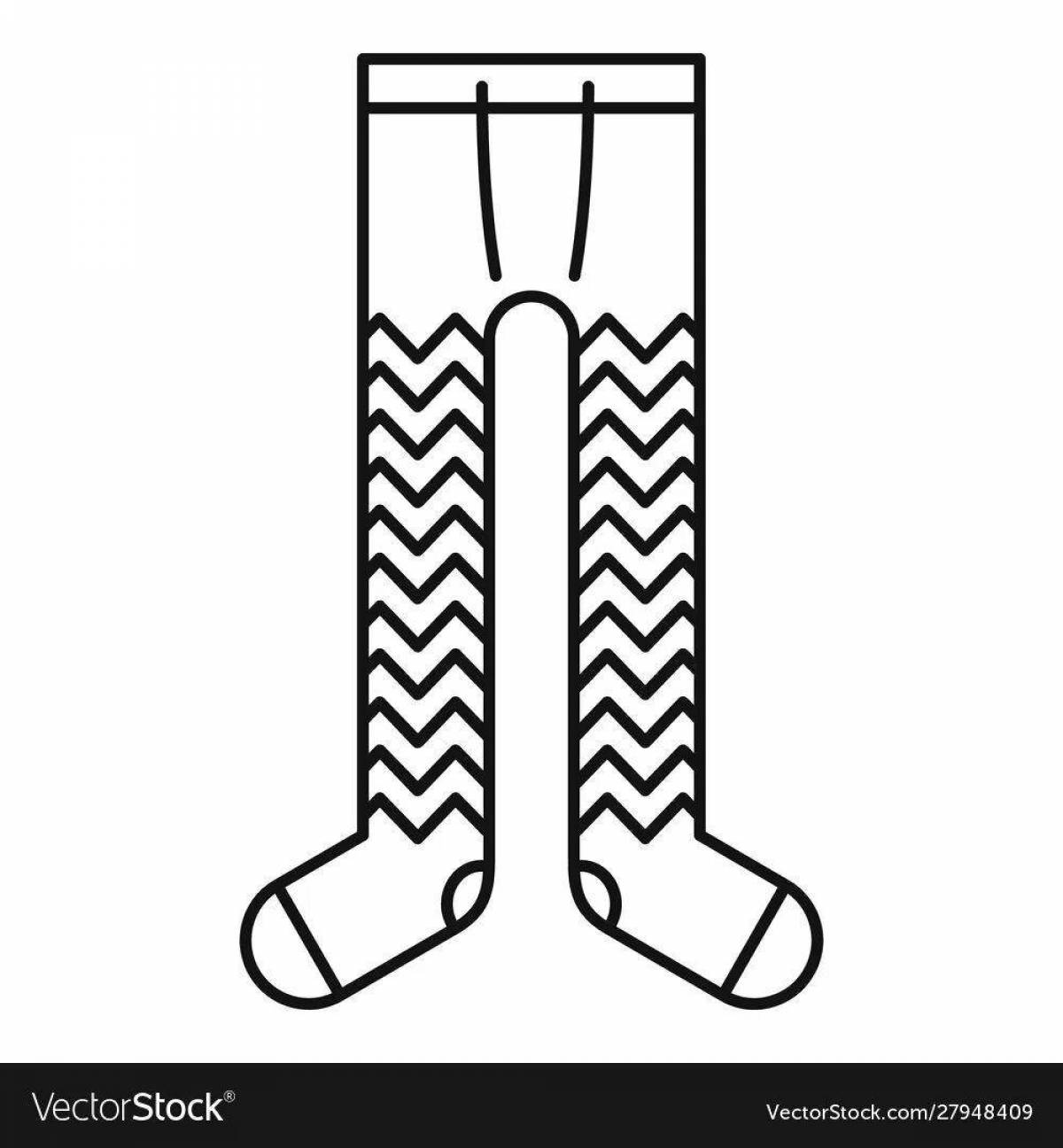 Раскраска веселые колготки