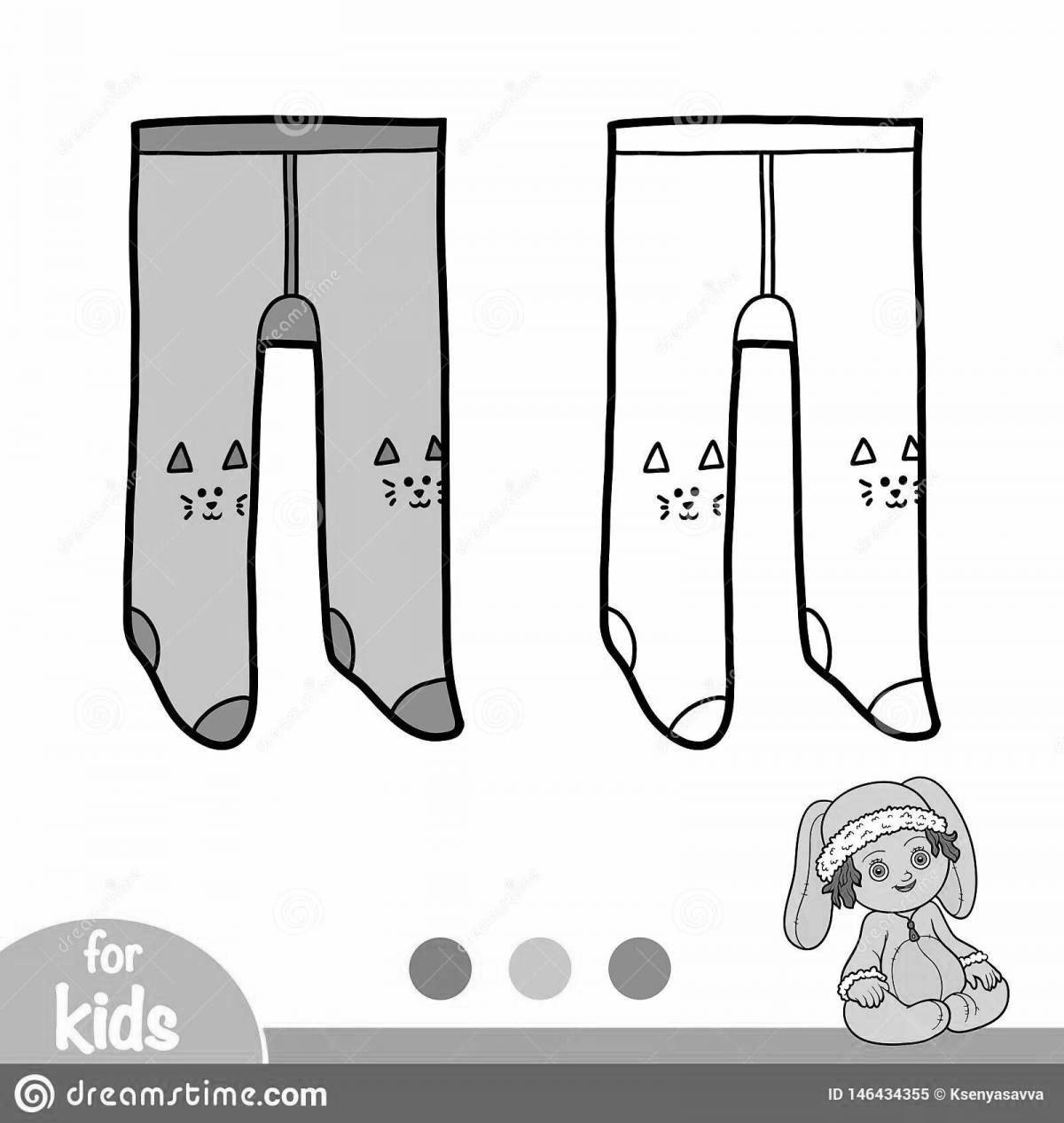 Раскраска сияющие колготки