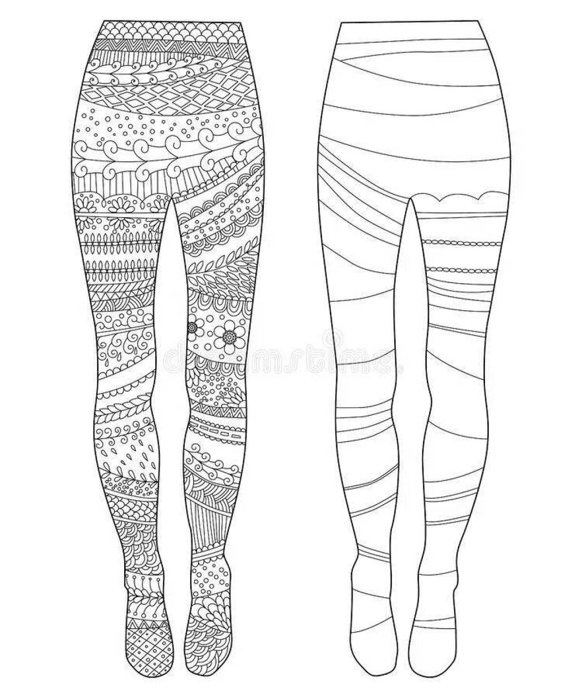 Coloring page dazzling tights