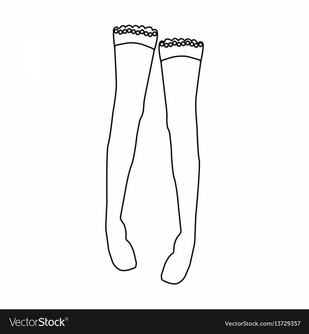 Раскраска «сверкающие колготки»