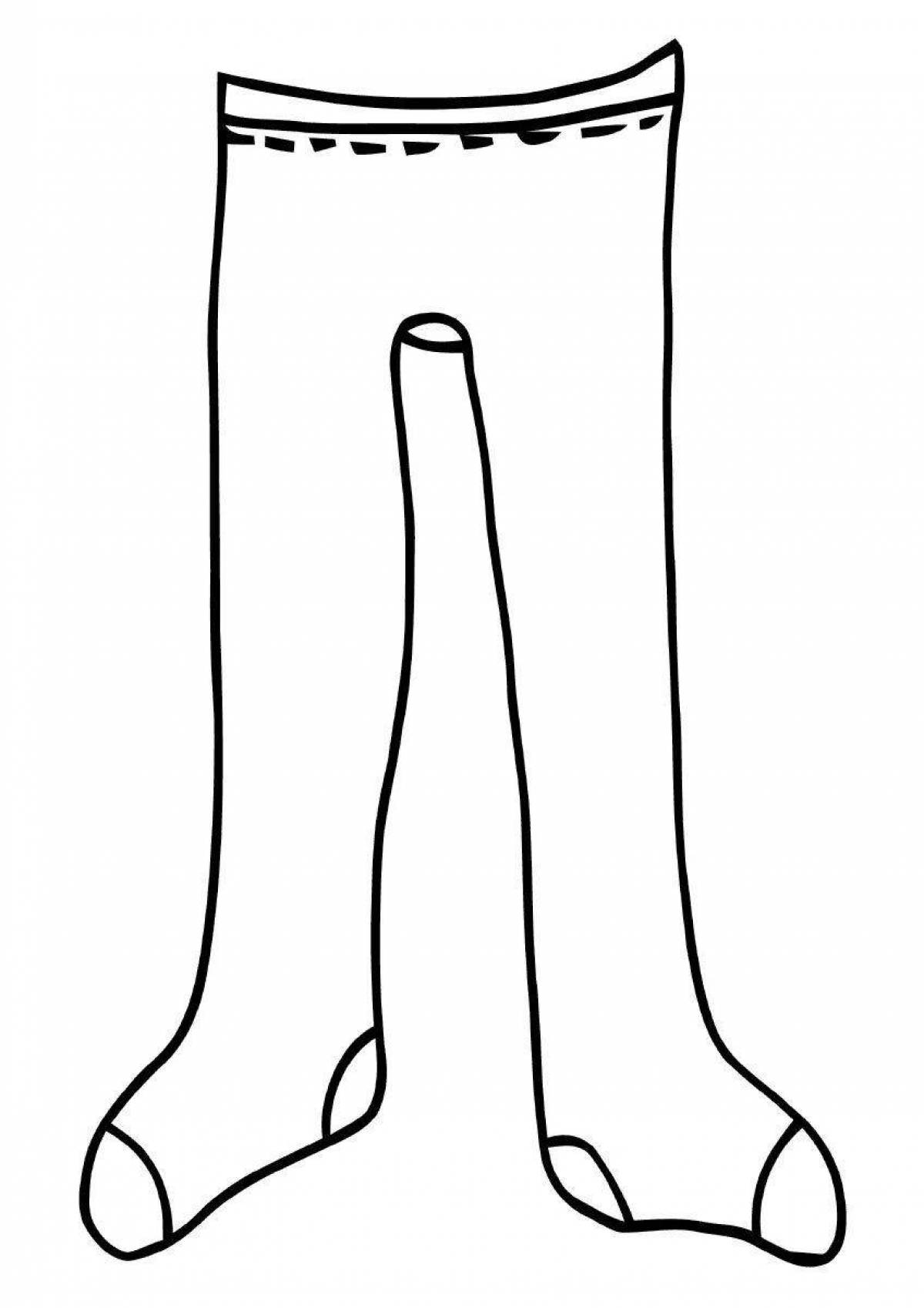 Coloring page elegant tights