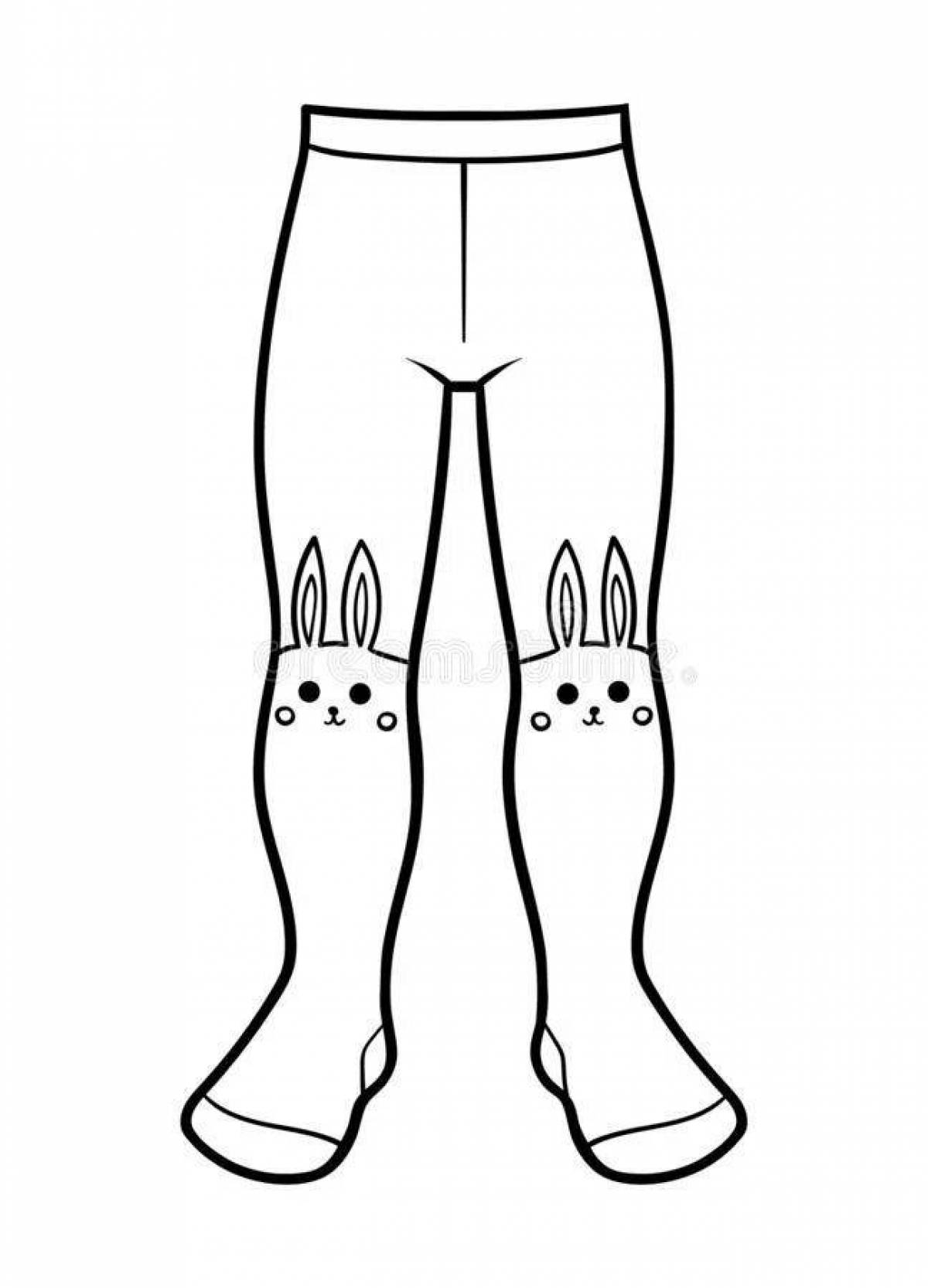 Coloring page stylish tights