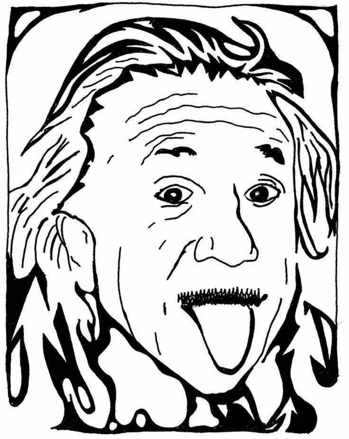 Einstein's fun coloring book