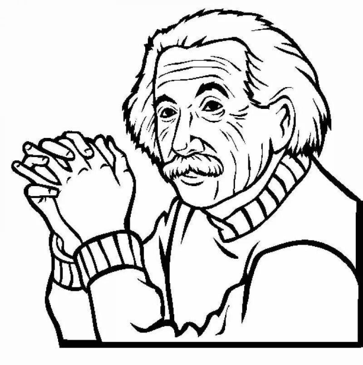 Color-fantastic einstein coloring page