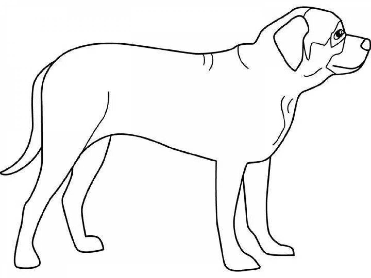 Courageous Rottweiler coloring page