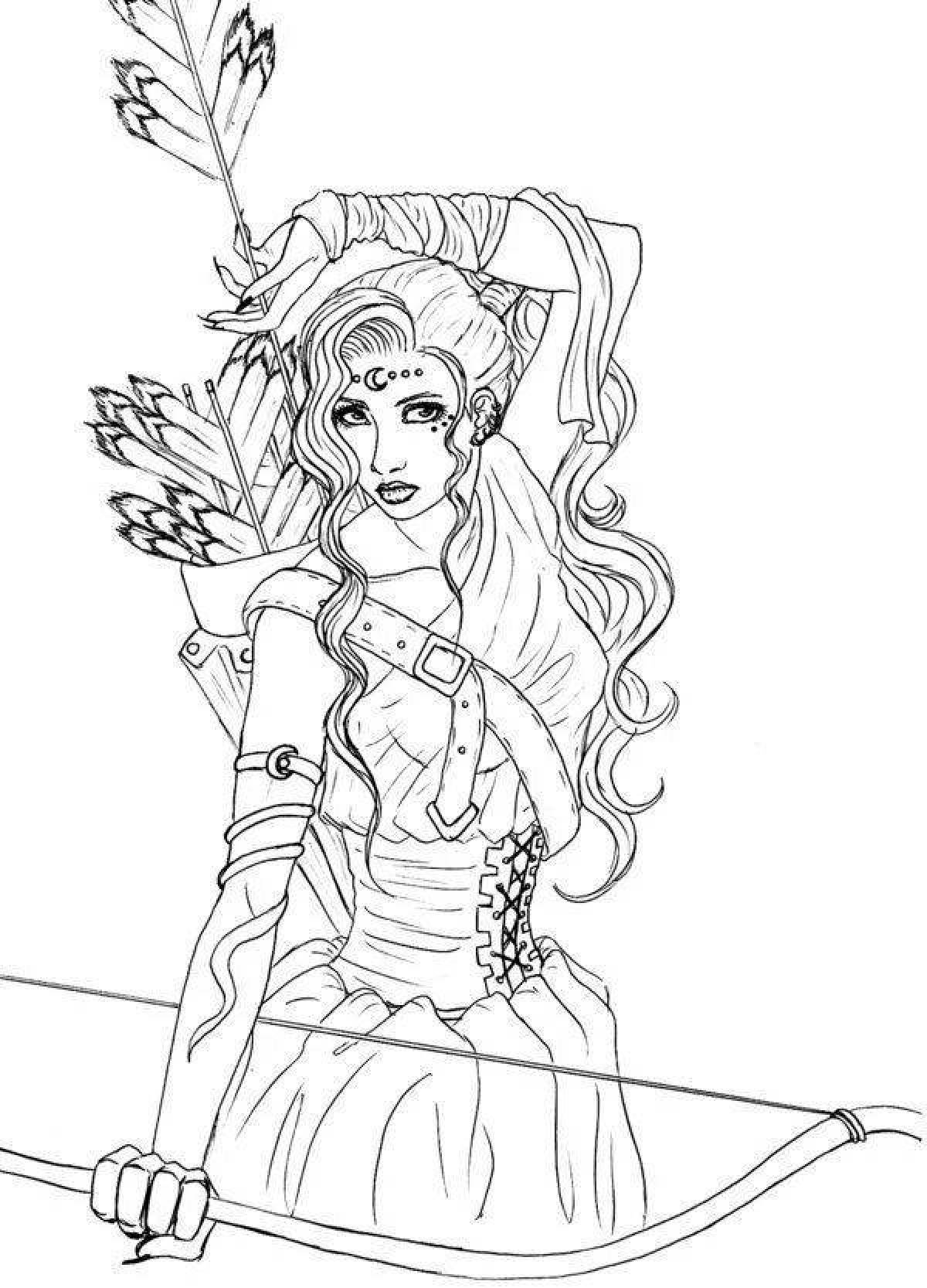 Awesome artemis coloring book