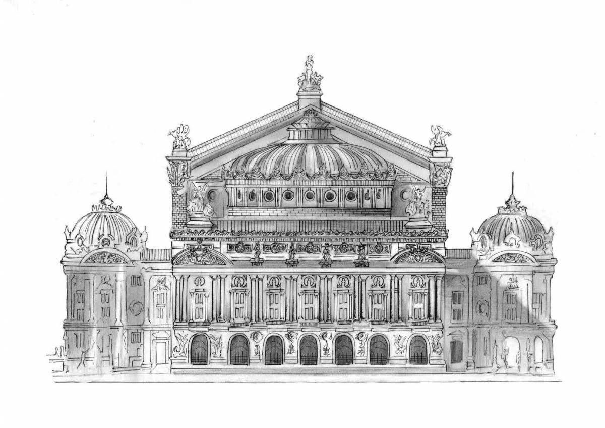 Charming opera coloring book