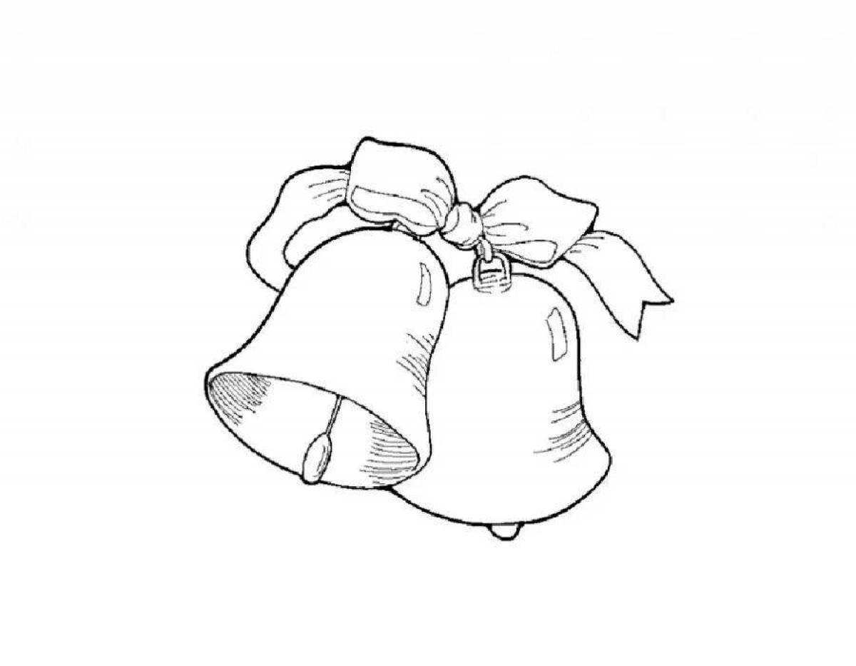 Playful bell coloring page