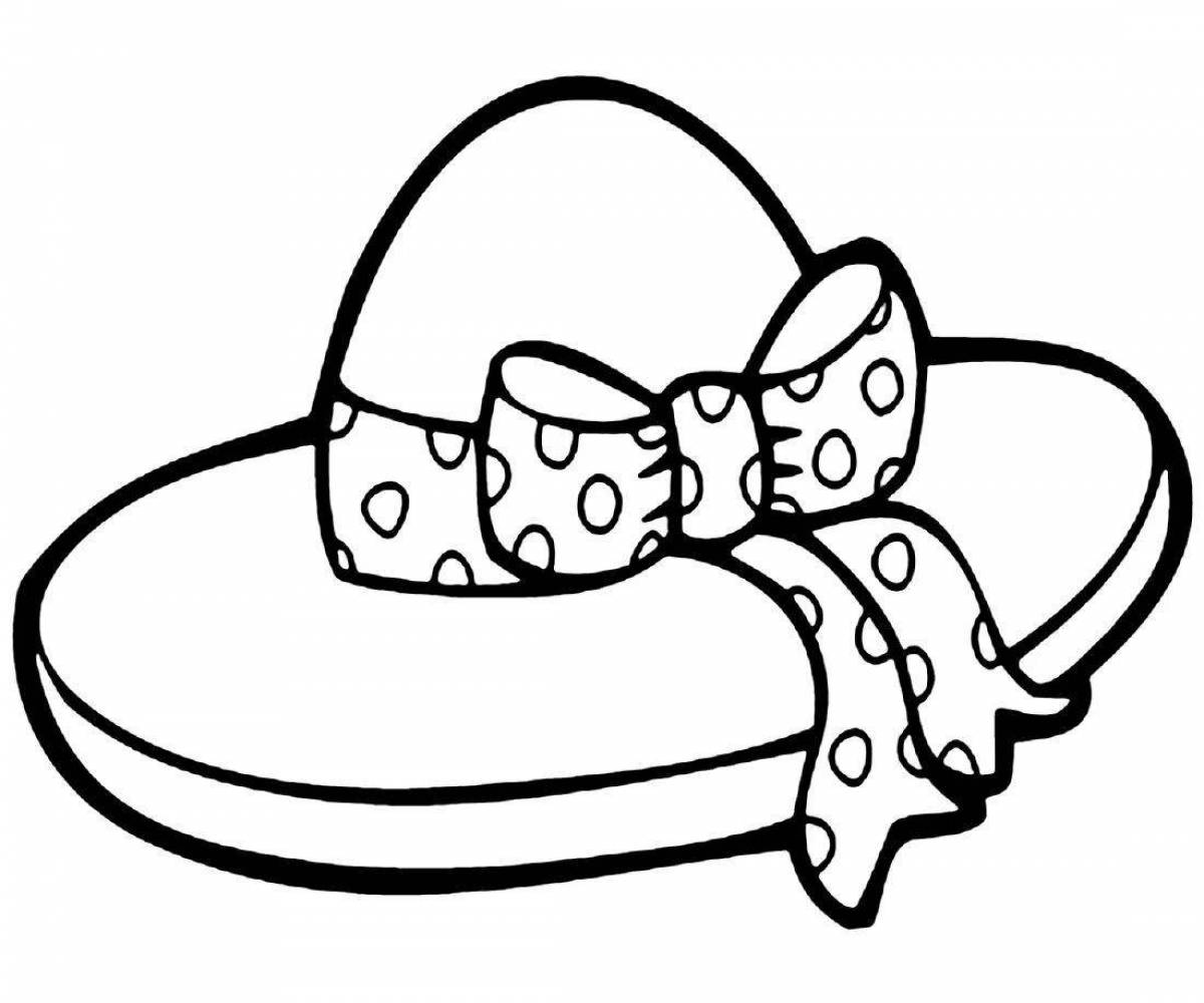 Funny hat coloring page