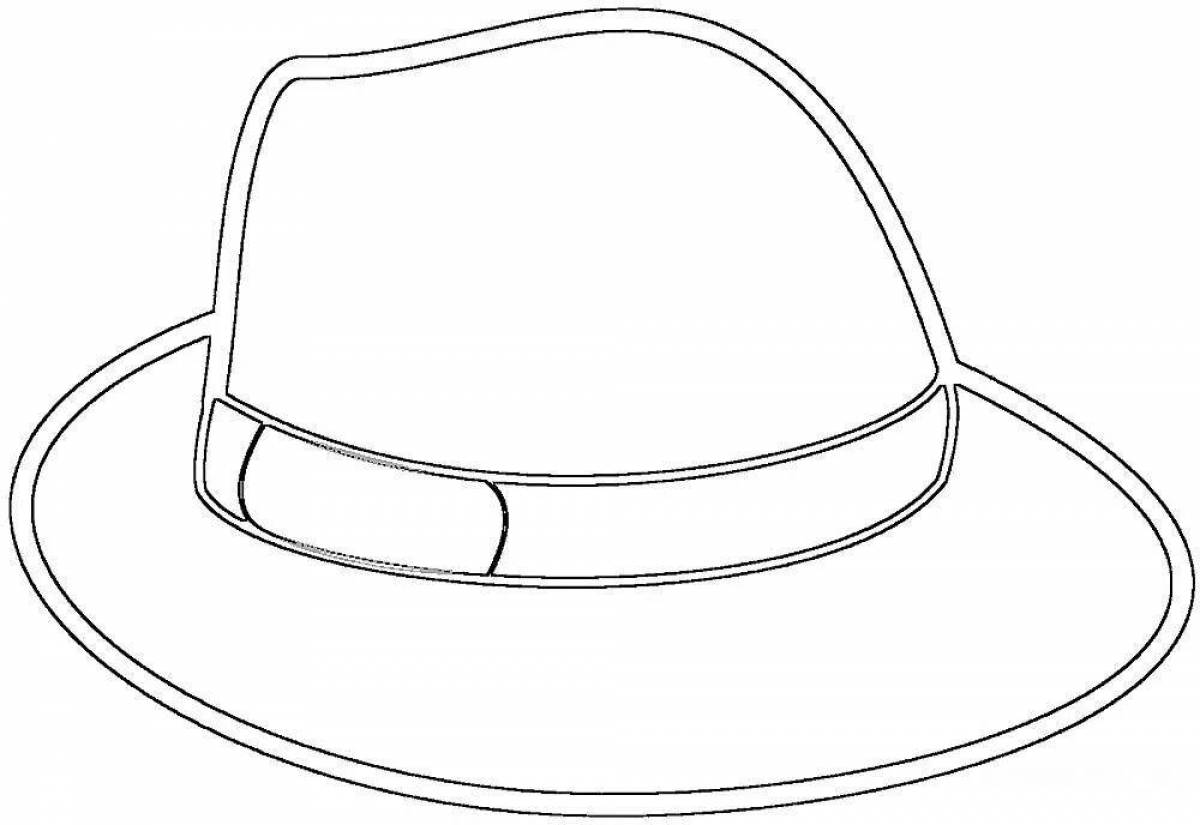 Exciting hat coloring page