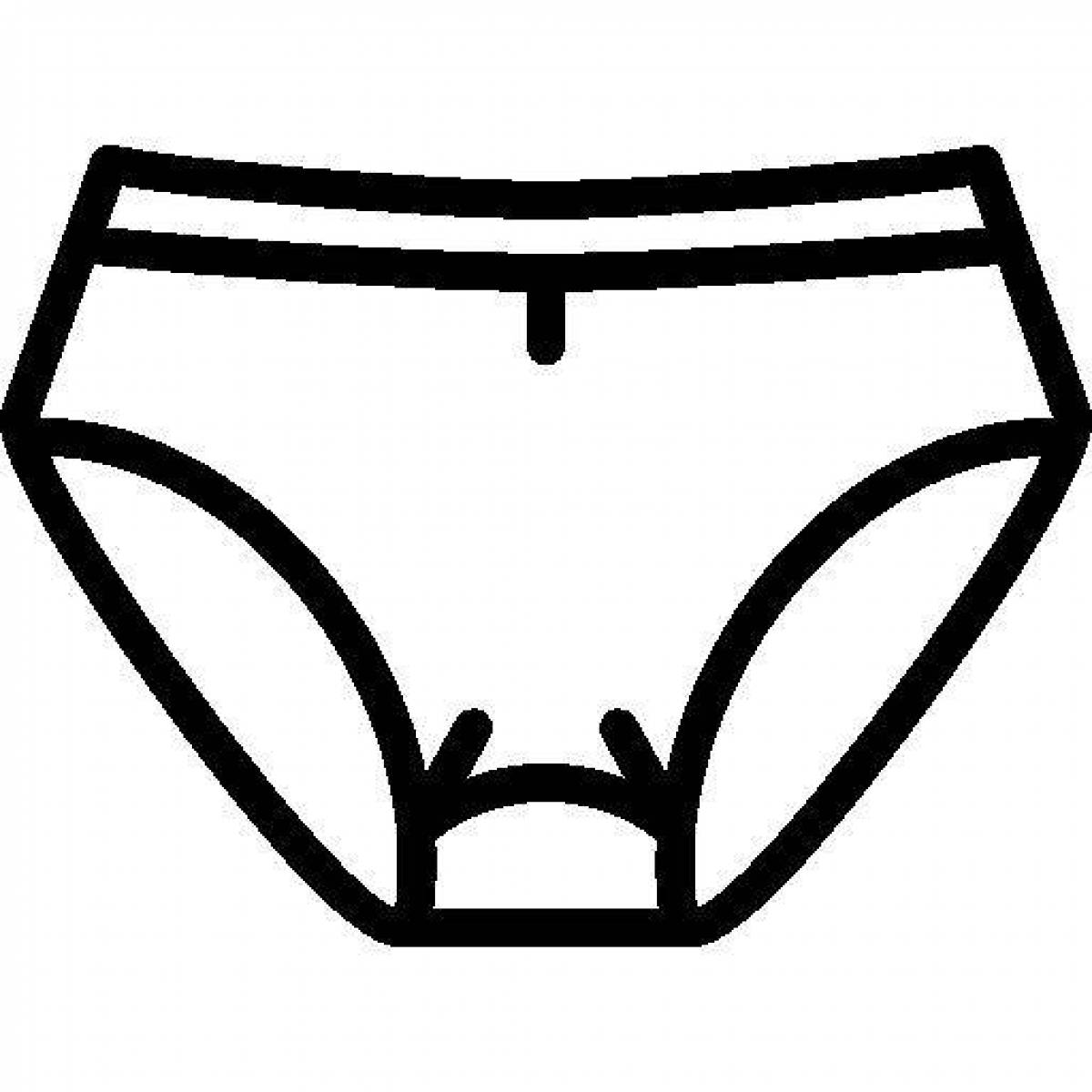 Colourful underpants coloring page