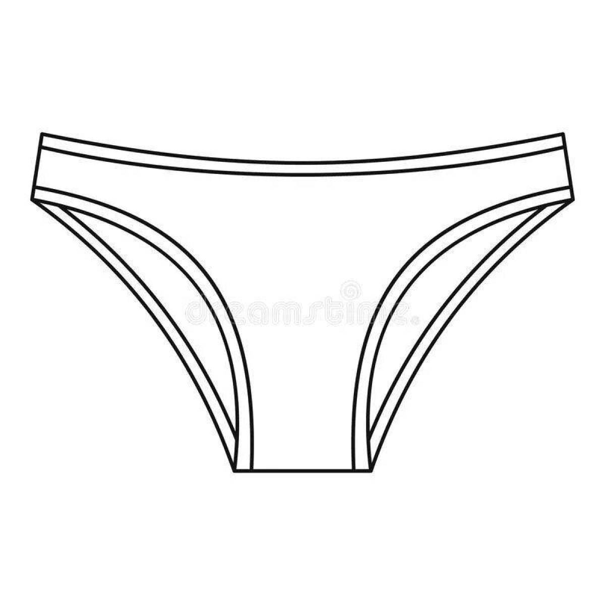 Coloring page adorable panties