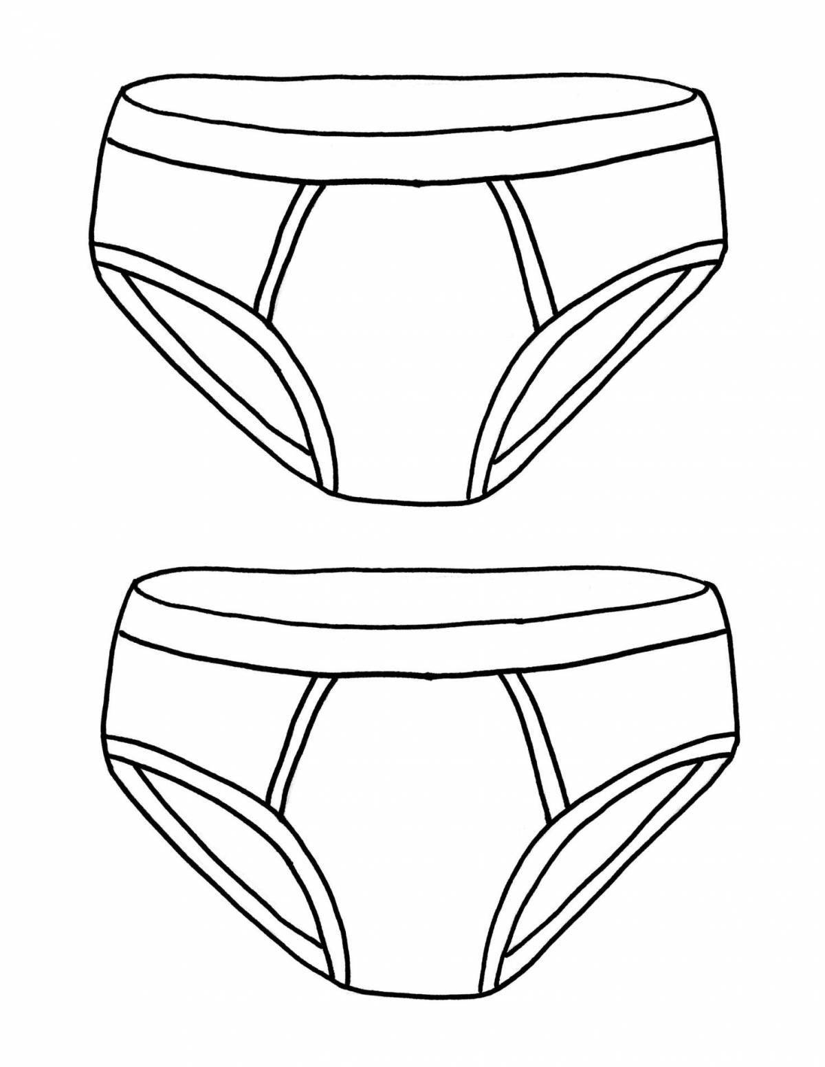 Coloring page stylish briefs