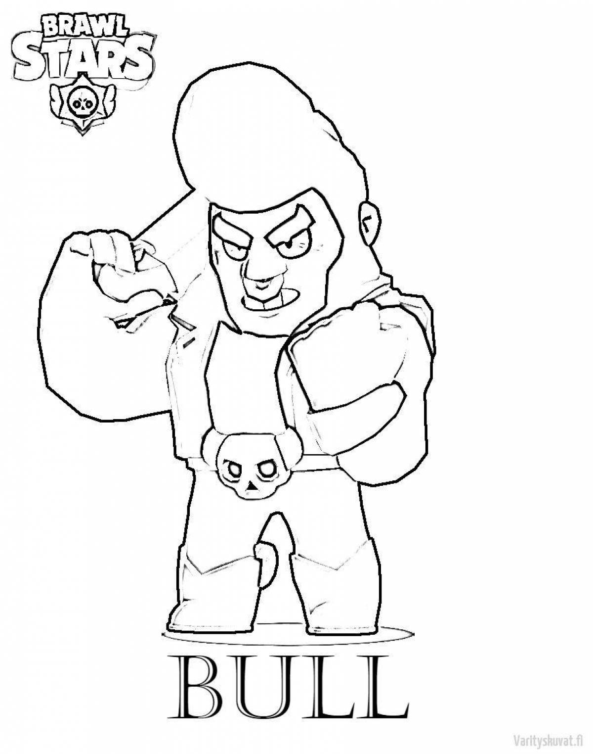 Раскраска игривый бык