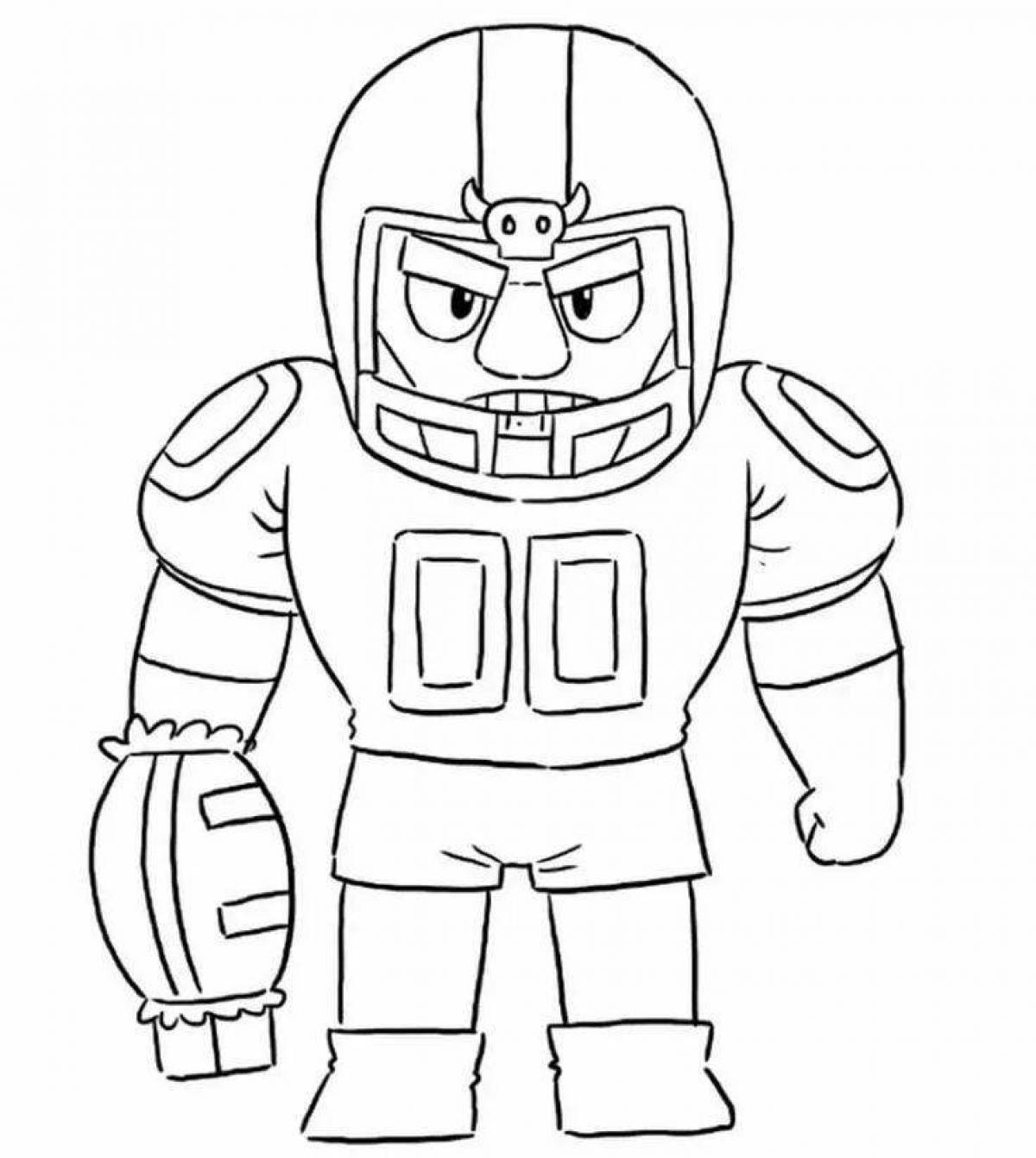 Animated bull coloring page