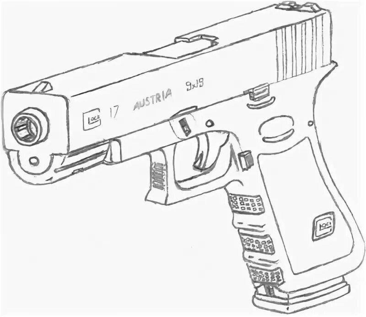 Colorful glock coloring page