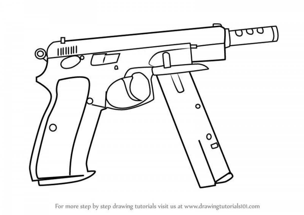 Playful glock coloring page