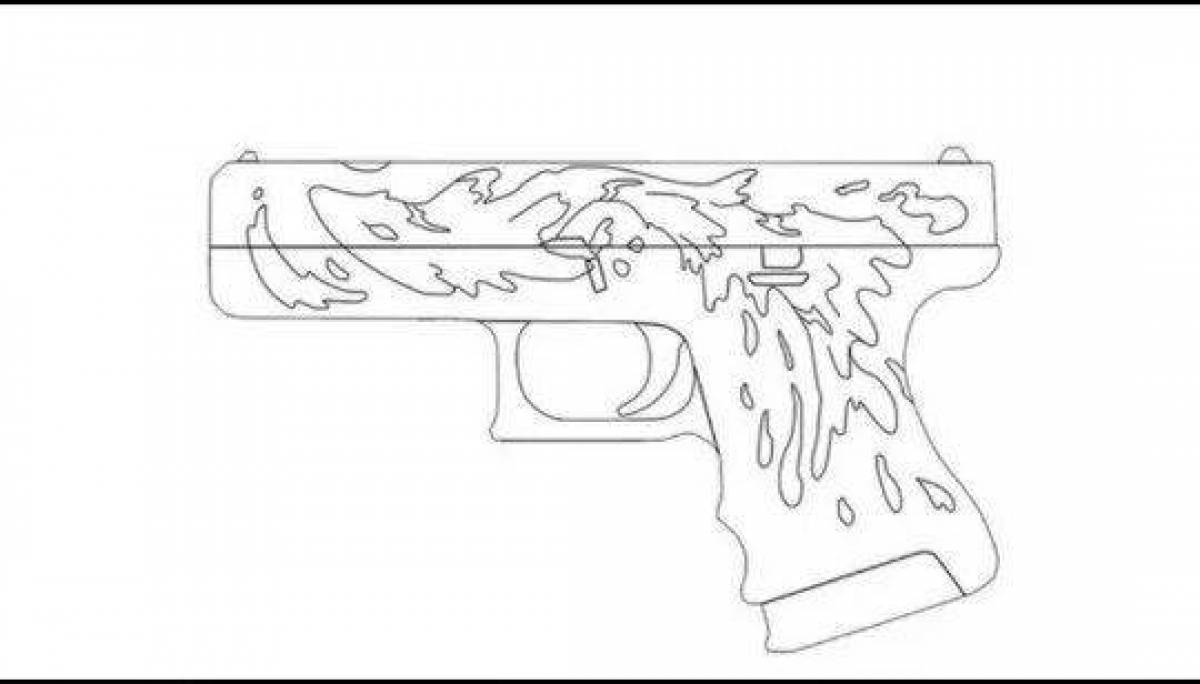 Dazzling Glock coloring page