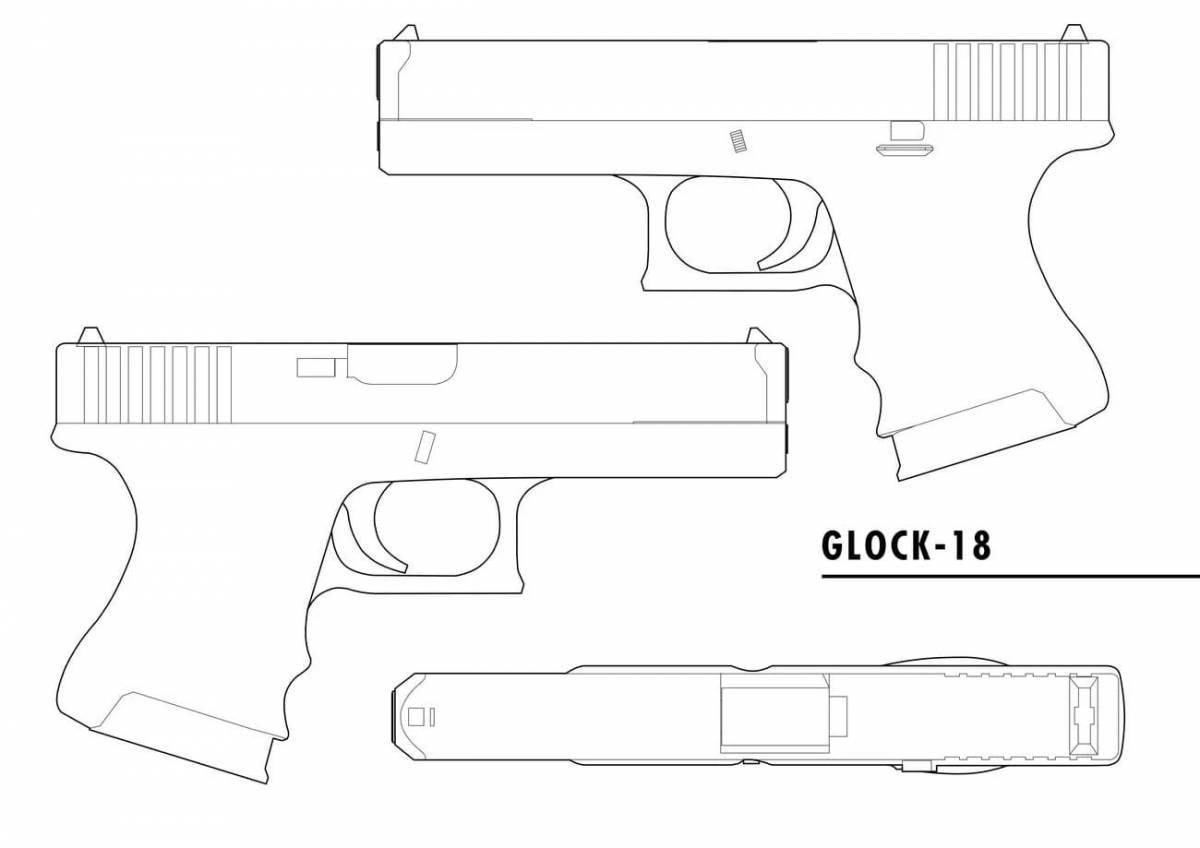 Shiny Glock coloring page