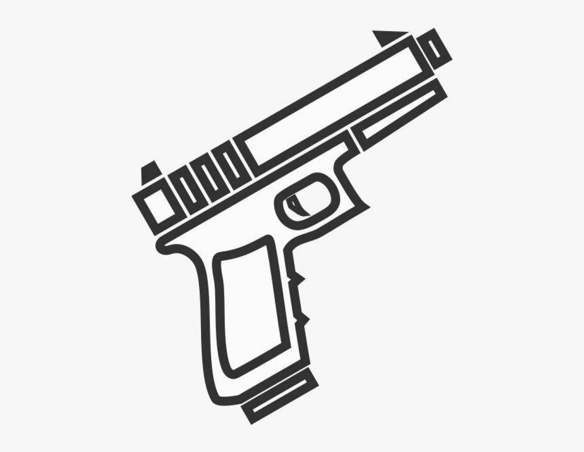 Animated glock coloring page