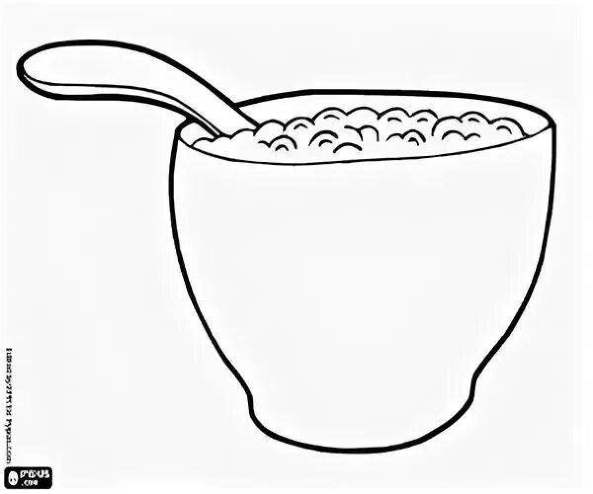 Coloring page joyful cottage cheese