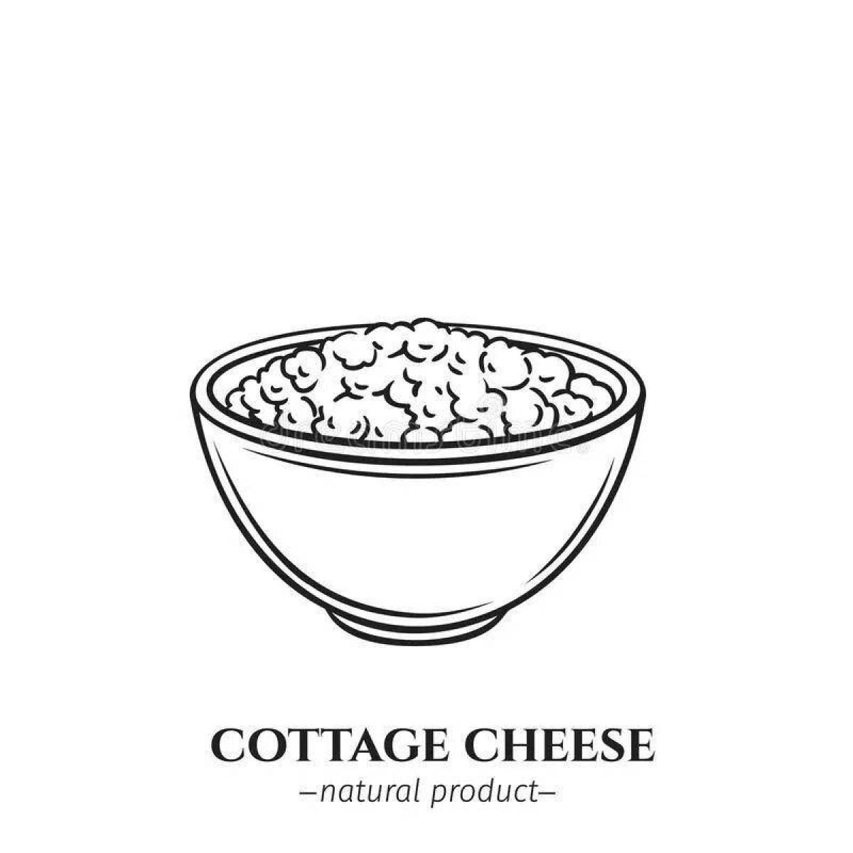 Coloring book magical cottage cheese