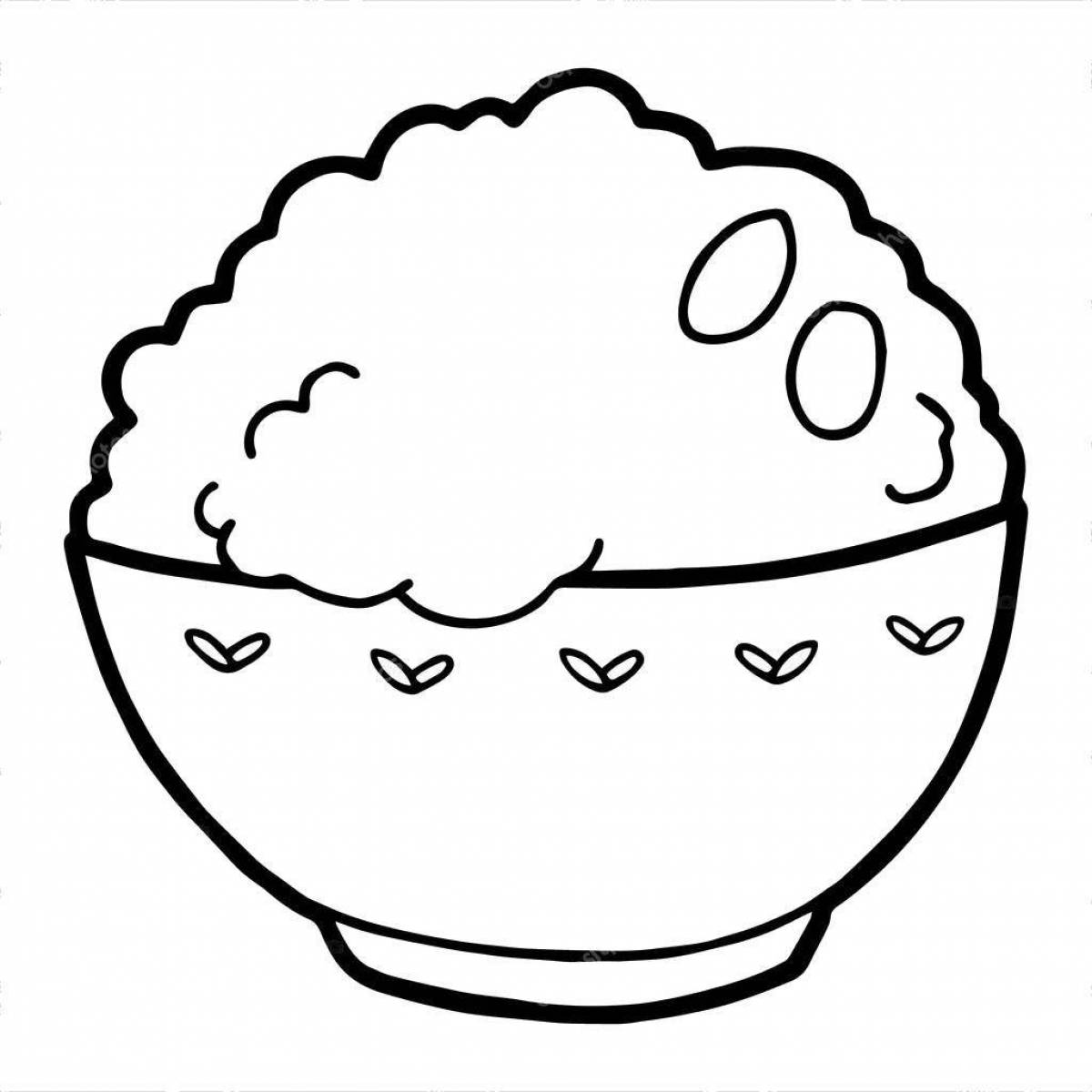 Coloring page sparkling cottage cheese