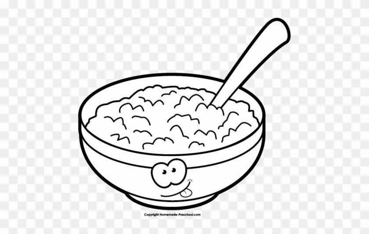 Coloring book comforting cottage cheese