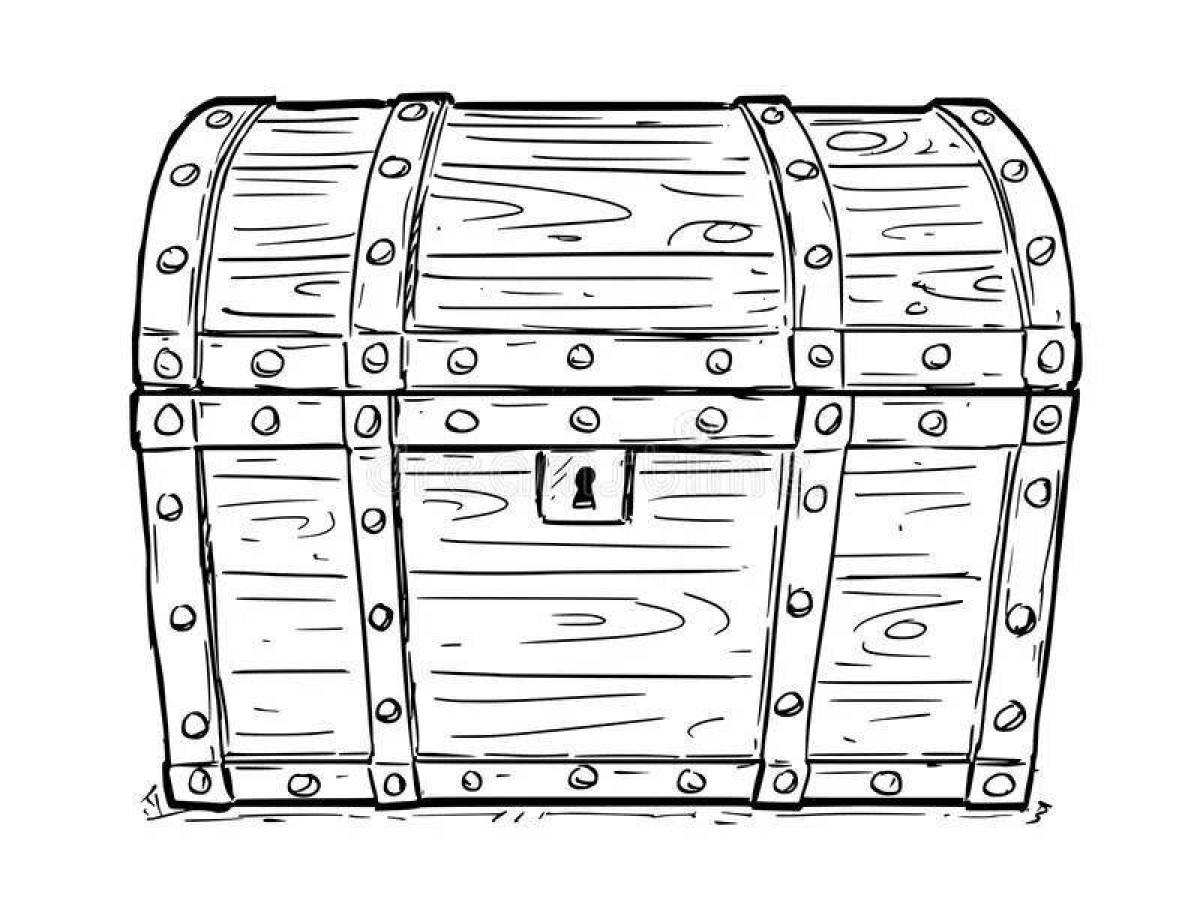 Celebration chest coloring page