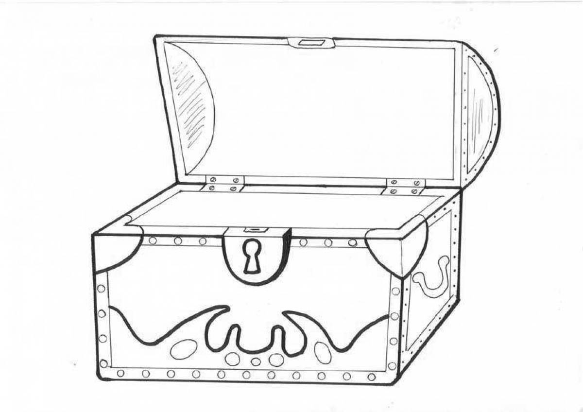 Large chest coloring page