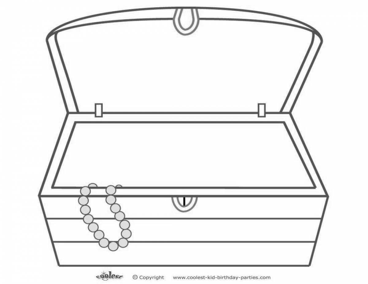 Exquisite chest coloring page