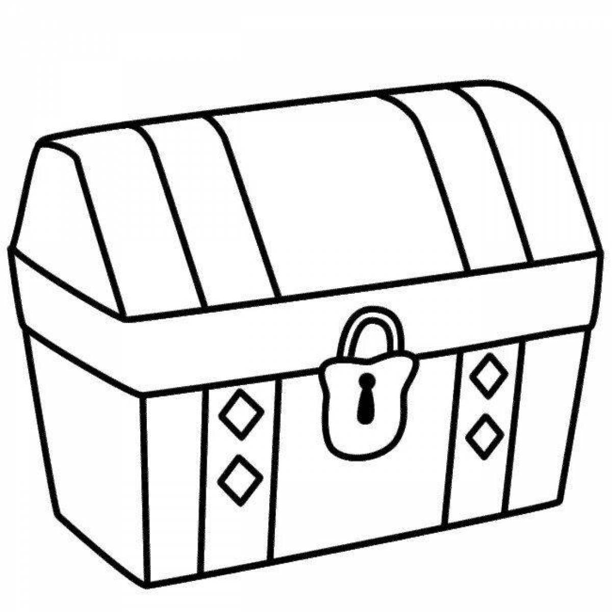Glamor chest coloring page