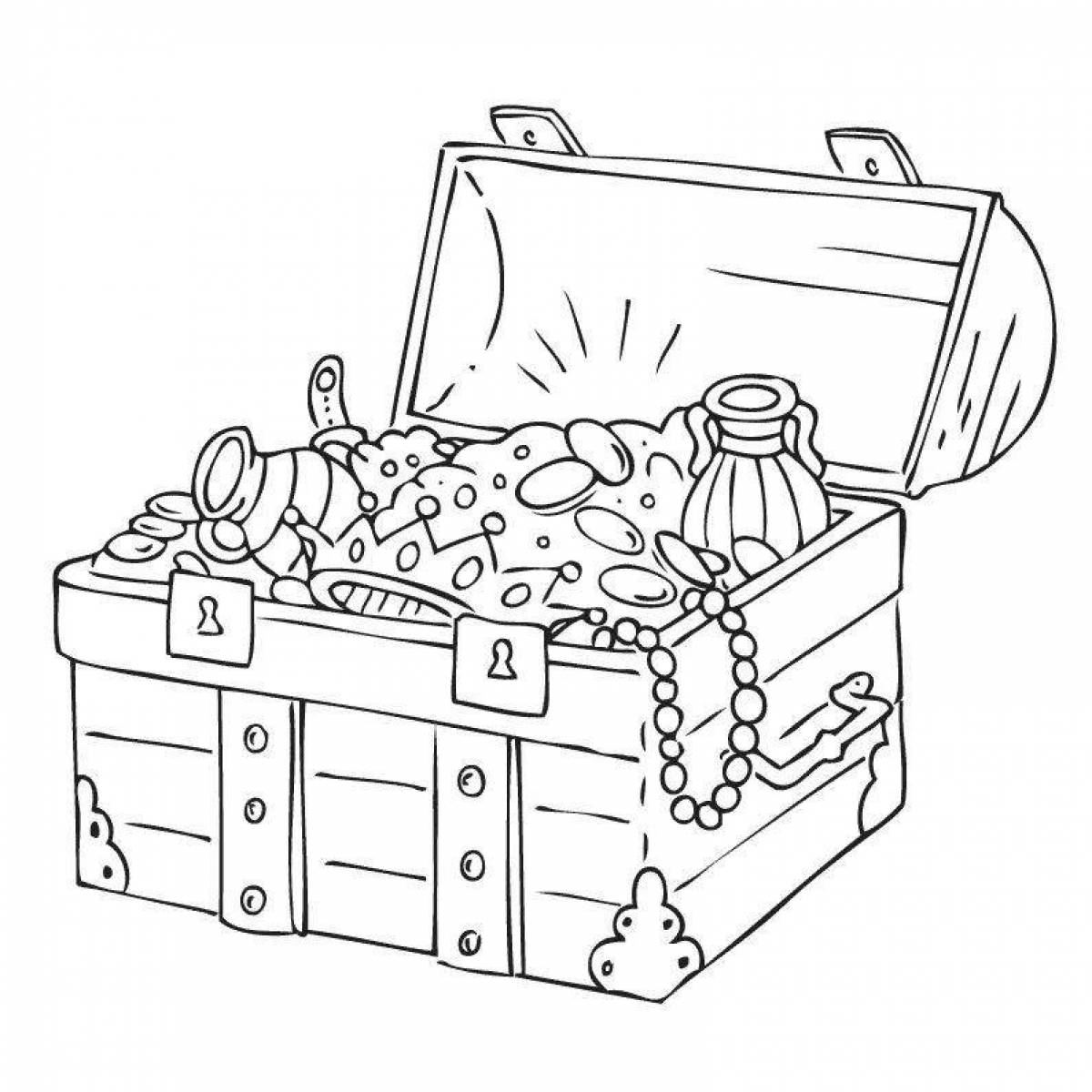 Great chest coloring page