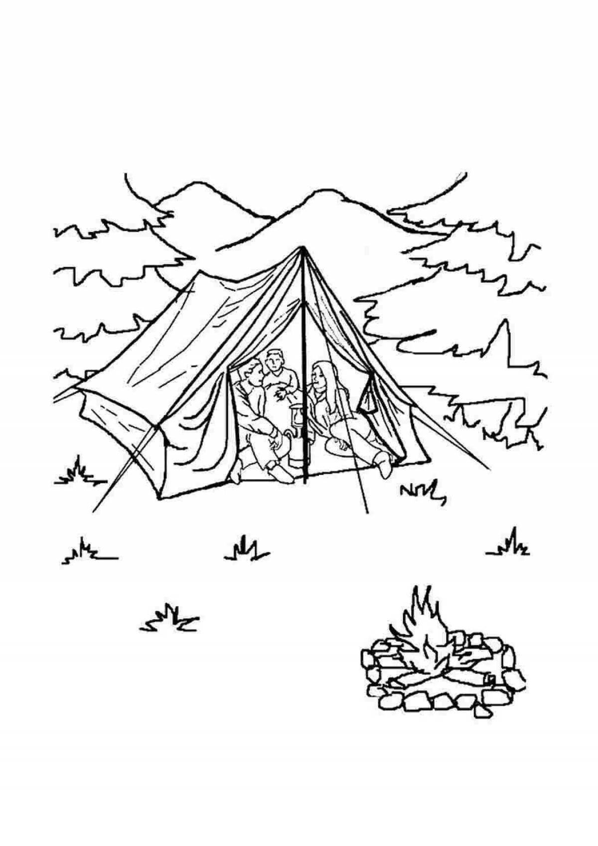 Shiny hut coloring page