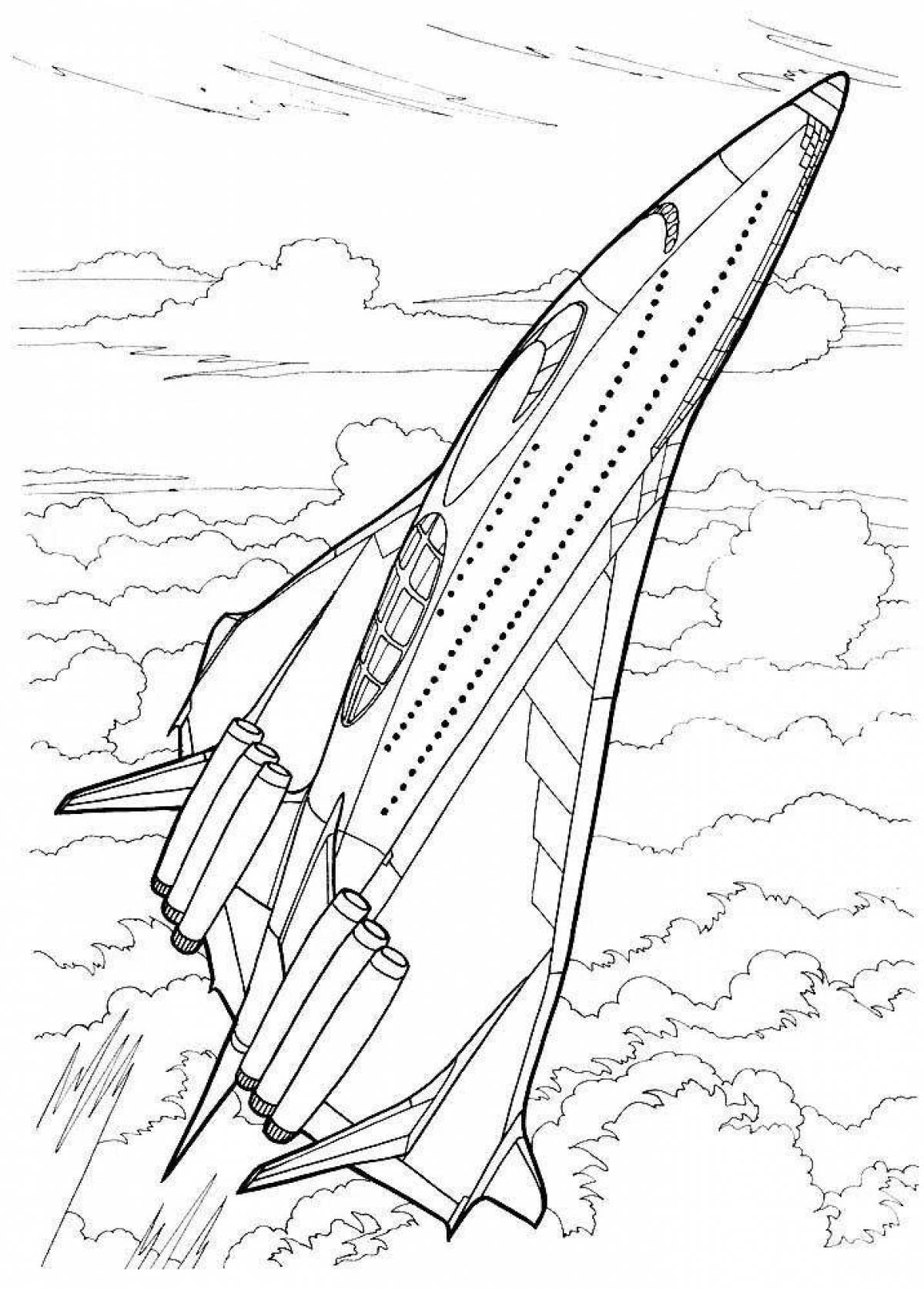 Fun spaceship coloring book