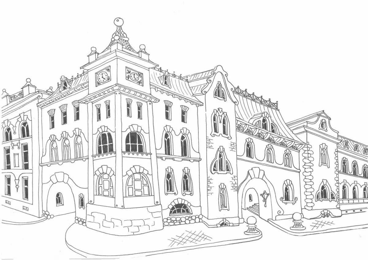 Luxury hotel coloring book