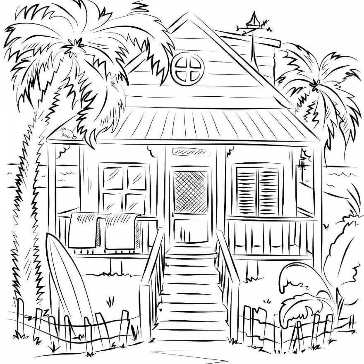 Grand hotel coloring page