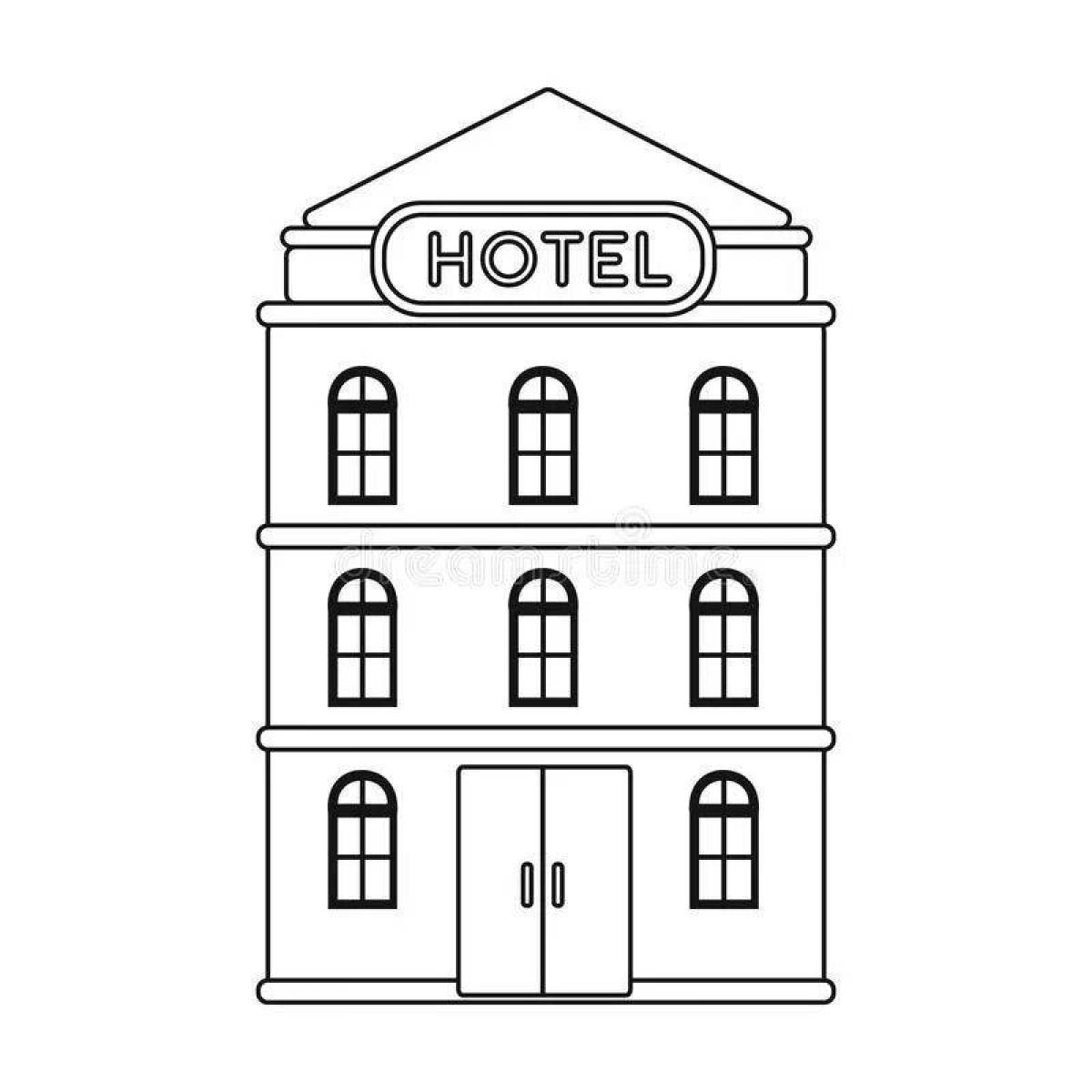 Fine hotel coloring page
