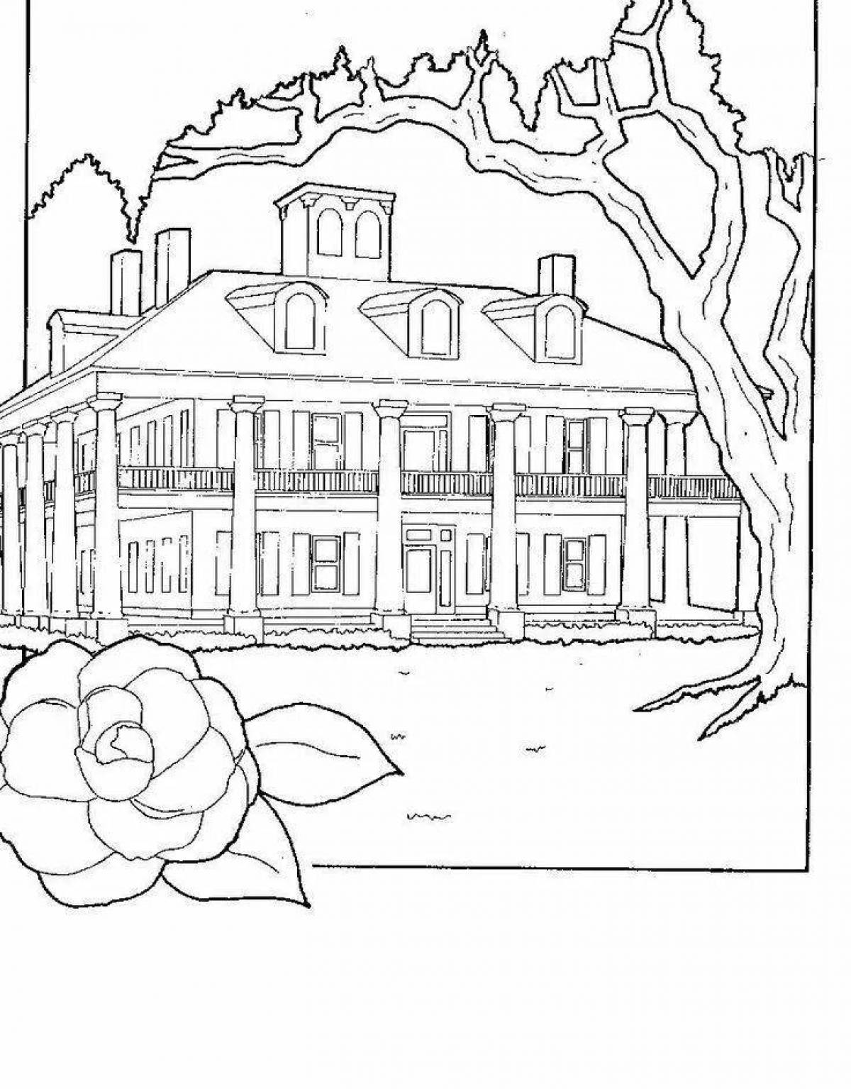 Charming hotel coloring book