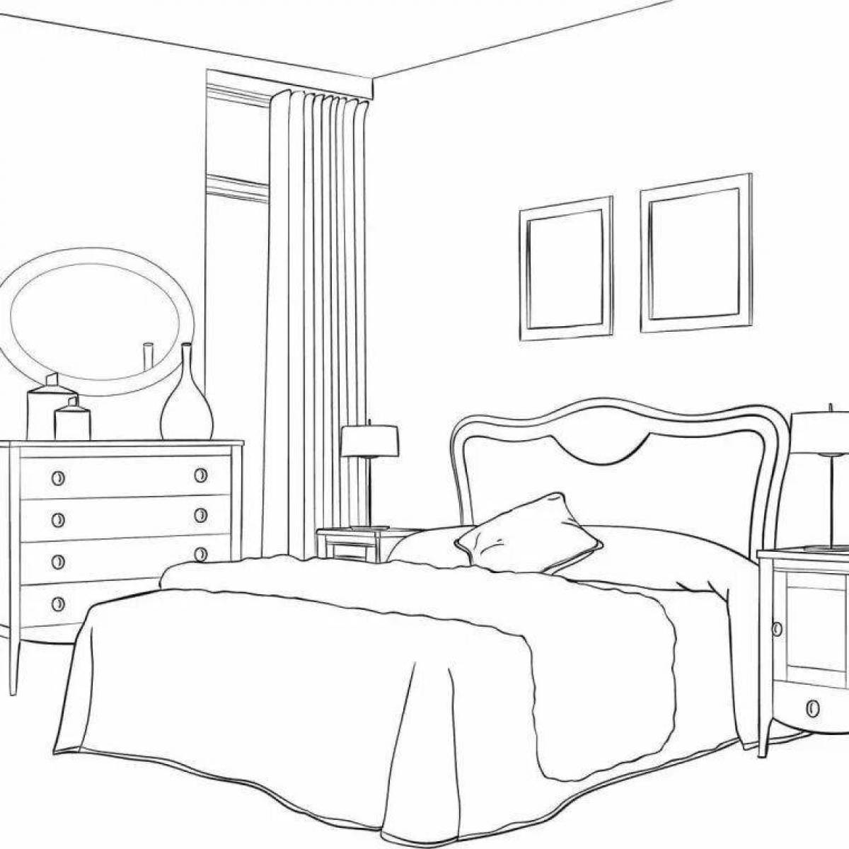 Glitter hotel coloring page