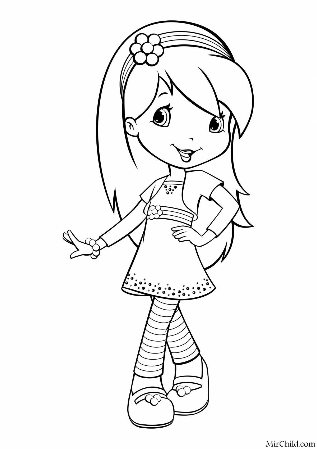 Colorful wildberry coloring page