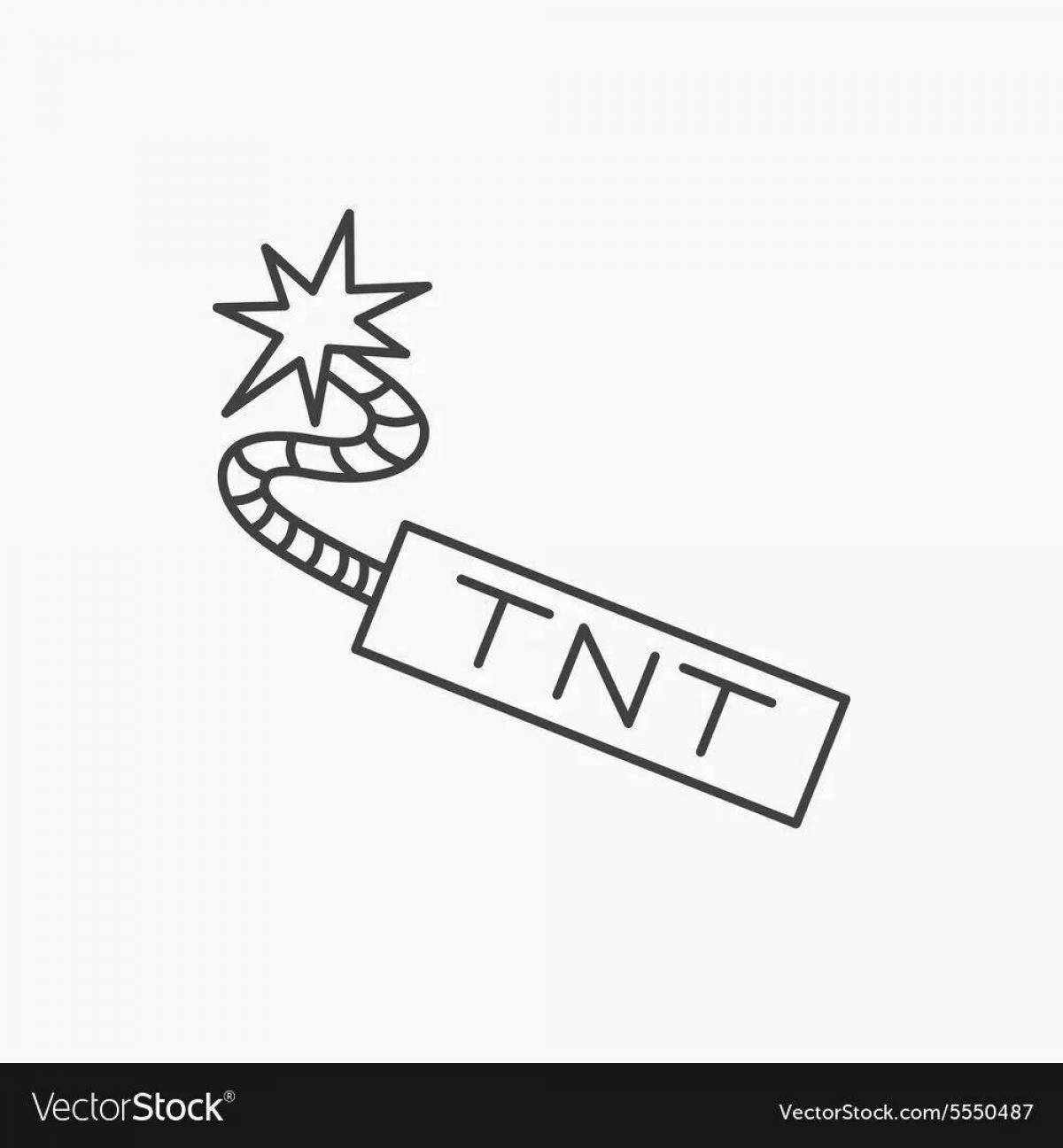 Glowing TNT coloring page