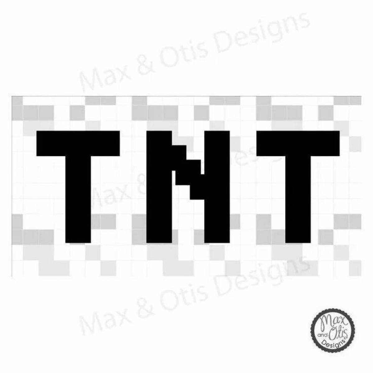 Sparkling TNT coloring page
