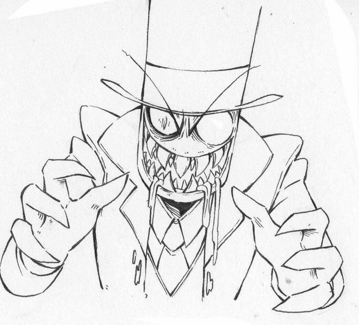 Unhealthy villain coloring pages